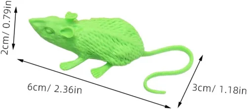 Vista 2 de 18Pcs Realistic Simulated Mouse Toys Halloween Decor Party Layout Props Small Lightweight PE Material for Scary Pranks and Indoor Display