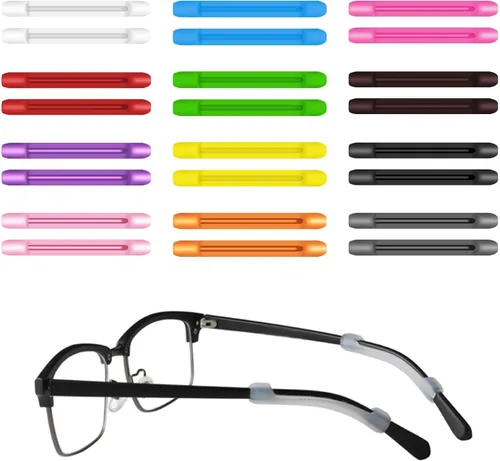 Vista 10 de SooGree Agarre de silicona para gafas, retenedor de manga con punta de patilla, retenedores antideslizantes para gafas para niños y adultos