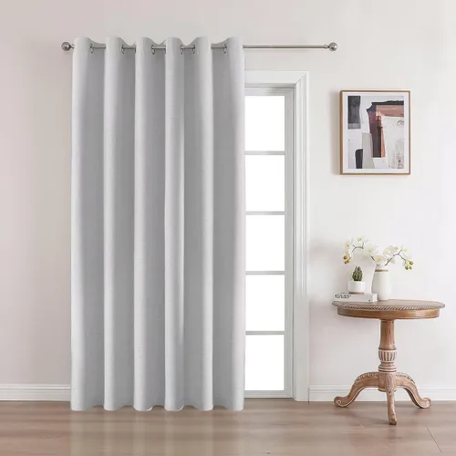Vista 30 de CUCRAF - Juego de 2 paneles de cortinas de ventana con oscurecimiento total del 100%, de 54 pulgadas de largo, con aspecto de lino falso, cortinas