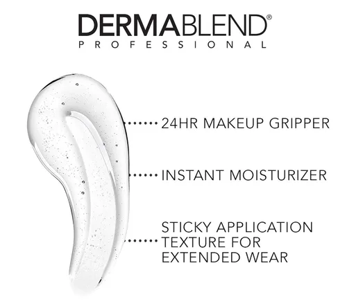 Vista 2 de Dermablend Insta-Grip Jelly Primer, maquillaje facial, pre-base facial sin silicona para piel seca, minimización de poros con duración de 24 horas