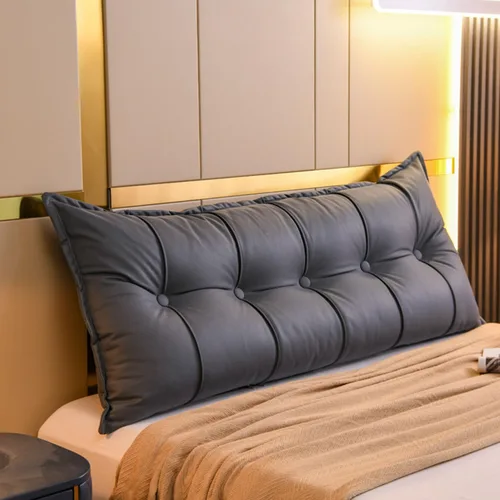 Vista 8 de Almohada grande para cabecero, cojín de cuña para reposo en cama, almohada de lectura, impermeable, para sentarse en la cama, sofá cama, respaldo