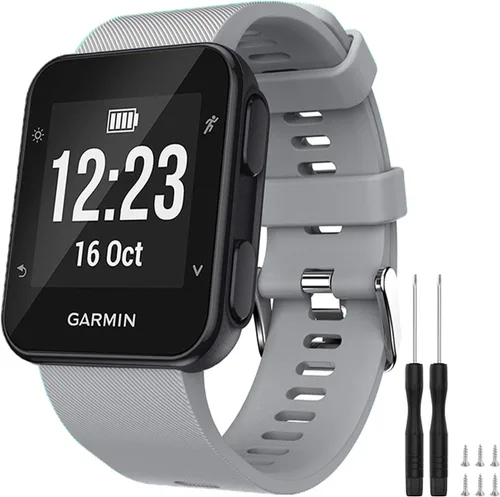 Vista 19 de GVFM banda compatible con Garmin Forerunner 35, silicona suave correa de repuesto para reloj inteligente Garmin Forerunner 35, se ajusta a muñeca