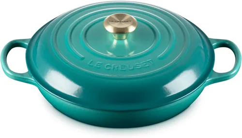 Vista 9 de Le Creuset Signature - Sartén de hierro fundido esmaltada con mango de hierro, 3,5 qt., alcachofa