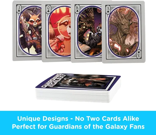 Vista 3 de AQUARIUS Guardians of the Galaxy Rocket & Groot Nouveau - Baraja de cartas con temática de cómic para tus juegos de cartas favoritos - Productos