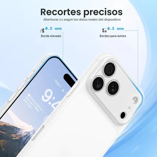 Vista 3 de memumi Funda ultradelgada para iPhone 17 Pro Max de 0.01 in ligera [sensación sin funda] Funda rígida mate con protección de cámara para iPhone 17