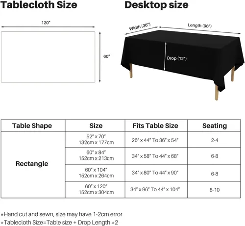 Vista 7 de IVAPUPU Mantel de Lino Texturizado para Mesa Rectangular - Mantel de Tela Impermeable Rectangular Sin Arrugas Limpiable Cubierta de Comedor