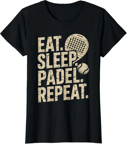 Vista 34 de Camiseta Eat Sleep Padel Repeat Padel Jugador de Tenis