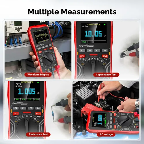 Vista 3 de 2 en 1 osciloscopio de mano multímetro de rango automático Digital Tester