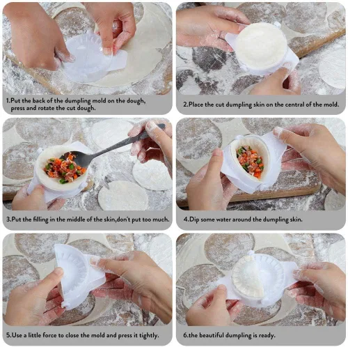 Vista 4 de 5 piezas para hacer albóndigas, herramientas para albóndigas, diferentes tamaños de molde para albóndigas, perfecto para hacer pasteles de mano