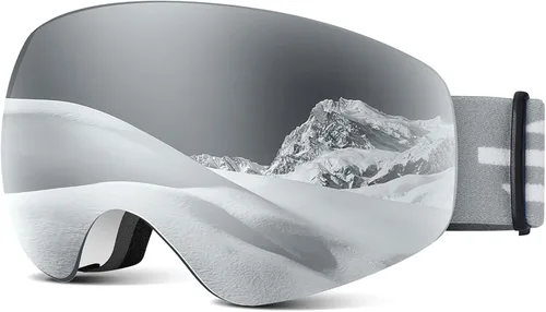 Vista 10 de Gafas de esquí para niños, gafas de esquí de nieve para niños, jóvenes, adolescentes, niños y niñas de 5 a 14 años