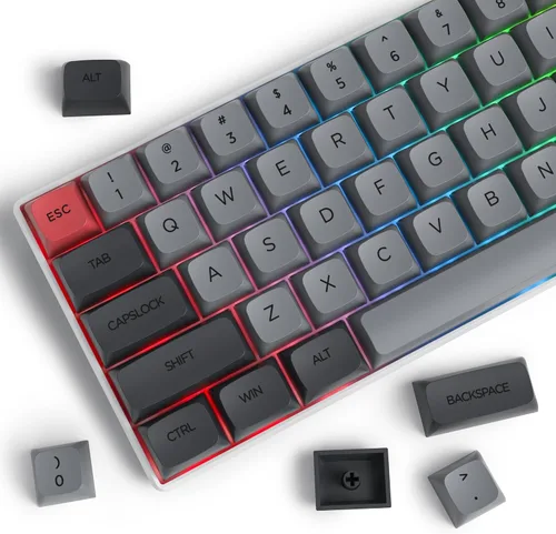 Vista 17 de Fogruaden Juego de teclas PBT, teclas personalizadas de perfil cereza para teclas de teclado mecánico (9009)