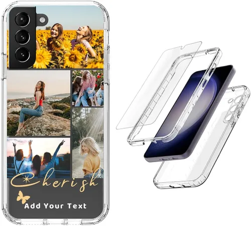 Vista 51 de Funda resistente personalizada para Samsung Galaxy S20 FE [protector de pantalla de vidrio templado] [carcasa de silicona suave] [parachoques de PC]