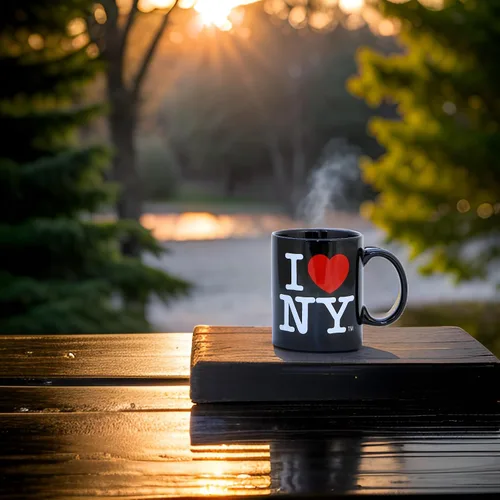 Vista 3 de I Love NY - Taza negra de 11 onzas