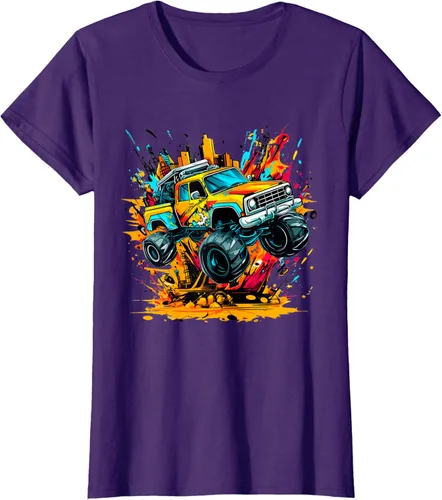 Vista 13 de Monster Trucks Are My Jam - Camiseta Monster Truck, Negro