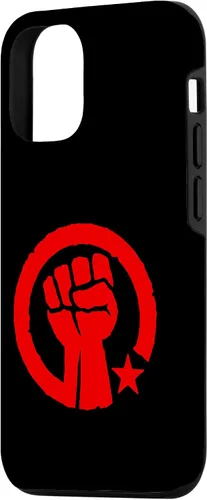 Vista 2 de Funda para iPhone 14 Rebel Red Socialist Fist