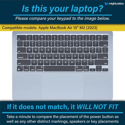 Vista 4 de MightySkins - Funda de fibra de carbono compatible con Apple MacBook Air de 15 pulgadas M2 (2023), kit de envoltura completa, resorte prismático