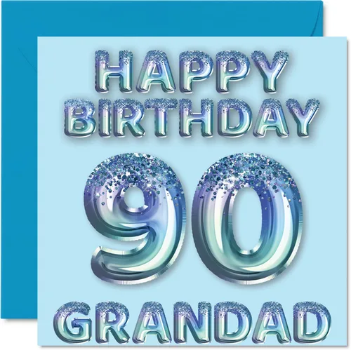 Vista 283 de Stuff4 Tarjeta de primer cumpleaños para niños, globo de fiesta con purpurina azul, tarjetas de feliz cumpleaños para niño de 1 año, nieto, hijo, 57