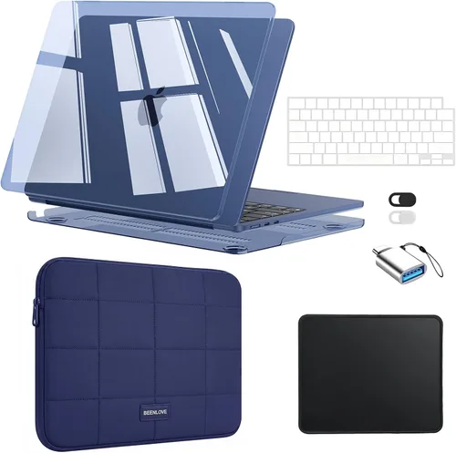 Vista 10 de EooCoo Funda para MacBook Air de 13 pulgadas M5 M4 M3 M2 2026-2022 Cristal transparente