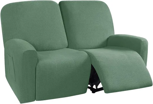 Vista 32 de vctops Fundas elásticas resistentes al agua, para sofá reclinable, suaves y lisas, con correa elástica antideslizante, protector de muebles