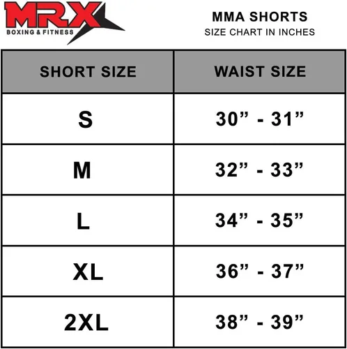 Vista 2 de Pantalones cortos de entrenamiento MRX MMA Cage Fighting Grappling Artes marciales Boxeo Muay Thai Short.