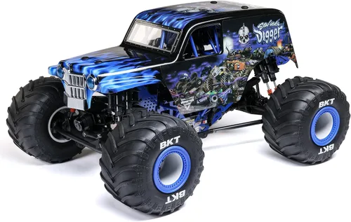 Vista 10 de Losi LMT 2.0 Camión Monstruo de Tracción en las 4 Ruedas con Eje Sólido RTR - Grave Digger LOS04028T1