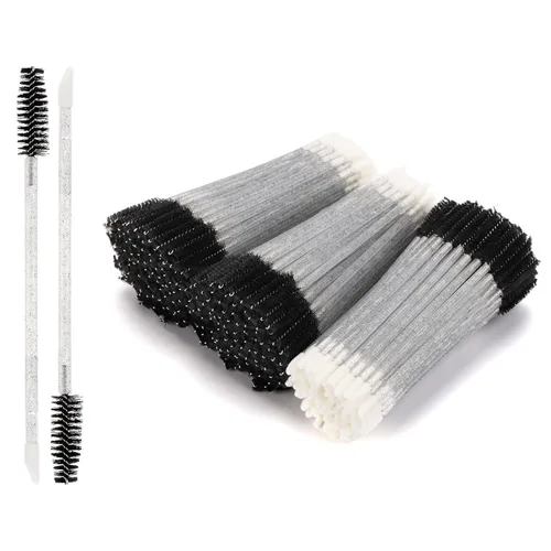 Vista 18 de Tbestmax 100 cepillos desechables para pestañas, varitas de rímel para extensión de pestañas de ojos, cejas y maquillaje, color rosa