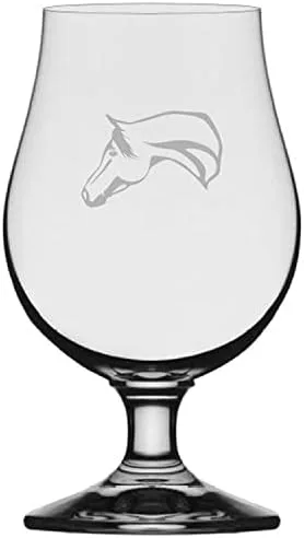 Vista 82 de Abaco Barb Body Horse - Vaso de cerveza Iona grabado (13.25 onzas)