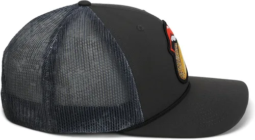 Vista 6 de Paramount Outdoors Lengua de trucha Pesca con mosca Trucha Marrón Trucha 6 paneles Tapa de cuerda Gorra de pesca con mosca Lengua Trucha Negro