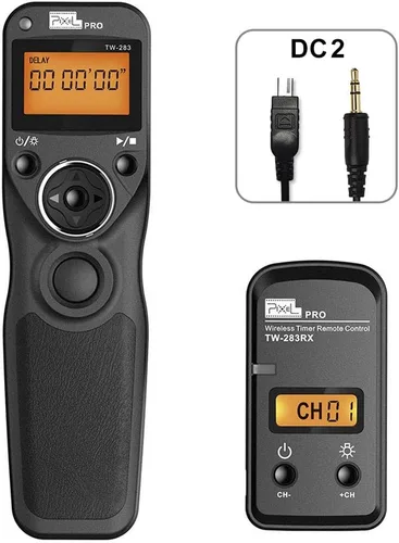 Vista 11 de Cable de liberación de obturador remoto inalámbrico Control Remoto con temporizador por cable TW-283DC0 compatible con Nikon D850 D810 D800 D700