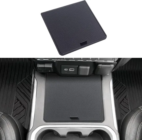 Vista 7 de JKCOVER Tapa de Compartimiento Organizador de Consola Central Compatible con Sierra 1500 2500HD 3500HD Denali Silverado Bolsillo Secreto Oculto Tapa