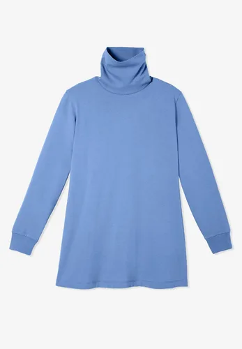 Vista 6 de Camisa algodón, cuello de tortuga, talla grande, Perfecta, para mujer. Banana