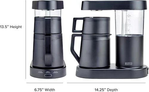 Vista 9 de Ratio Six Series 2 - Cafetera de goteo, jarra térmica de 8 tazas Negro