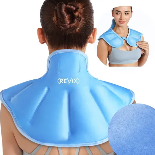 Vista 8 de REVIX Envoltorio de Hielo para Cuello Paquete de Hielo para Cuello y Hombros, Terapia para Promover la Flexibilidad y Movilidad, Paquetes de Gel