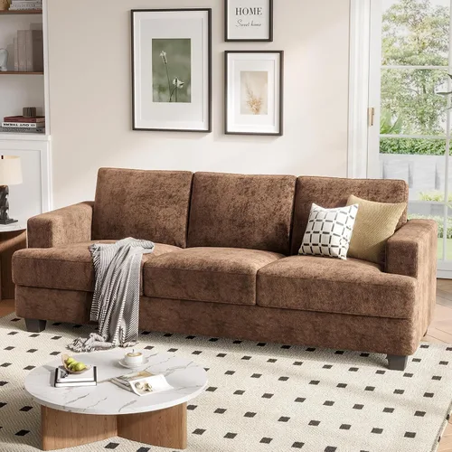 Vista 8 de COPIAE Sofá de 89 pulgadas con asientos extra profundos de gran tamaño, sofá de 3 plazas para sala de estar, sofá y sofá modernos, cómodos