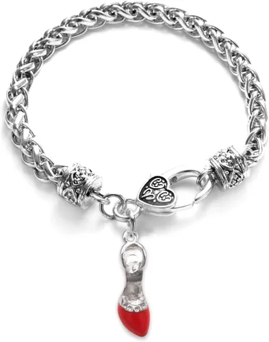 Vista 55 de Inspired Silver - Pulsera de plata con dije personalizado y circonitas cúbicas.