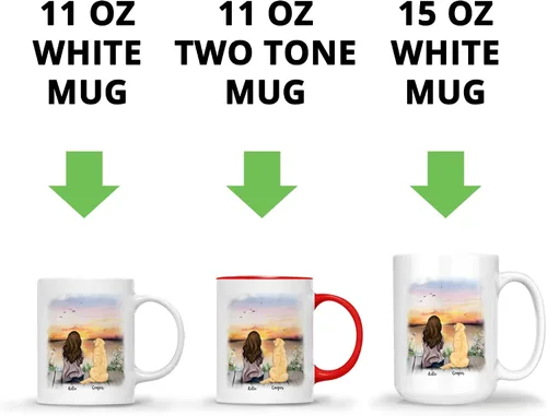 Vista 6 de Gossby Taza personalizada – Taza personalizada para perro, taza para mamá, taza para amantes de los perros, taza para mascotas, taza de café