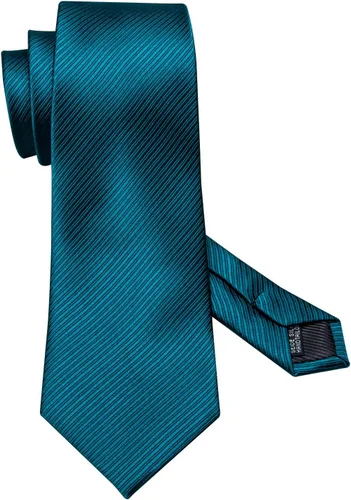 Vista 80 de Barry.Wang Juego de corbatas para hombre, corbata de seda a rayas, tejido a cuadros, gemelos formales, negocios, boda