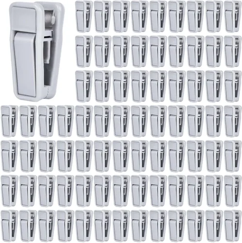 Vista 12 de KISEER Juego de 40 clips de plástico para colgar bebés de línea delgada para colgar ropa de terciopelo (negro)