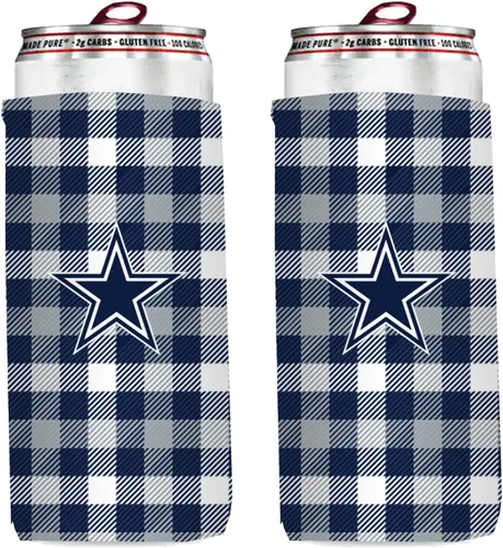 Vista 24 de Paquete de 2 soportes para latas de fútbol de 12 onzas, delgado y delgado, aislador de bebidas Huggie Cooler Coozies (Arizona (cardenales))