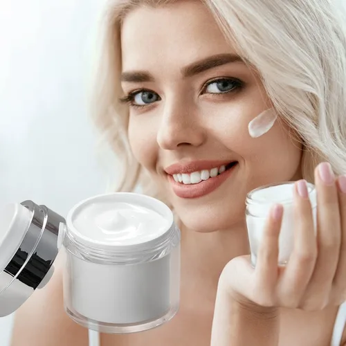 Vista 4 de Botella de vacío para frascos de crema, dispensador de loción cosmético sin aire con bomba - Contenedores de viaje para cremas, geles y lociones, a