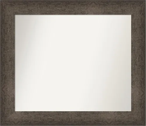 Vista 355 de Amanti Art Espejo de pared personalizado no biselado (25 x 25 pulgadas), marco de bronce acentuado, varios tamaños personalizados, espejo de baño