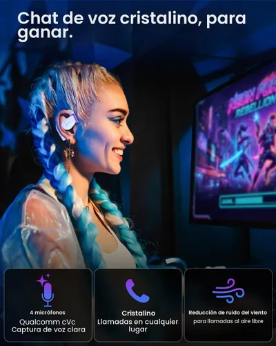 Vista 6 de Cleer ARC 5 Gaming - Auriculares de oído abierto, THX Spatial Audio y Dolby Blanco