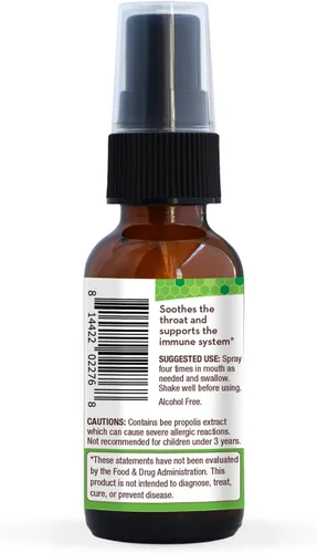 Vista 3 de Wedderspoon Spray de garganta con propóleo y miel de manuka, manzanilla y menta, 1 onza líquida (paquete de 1), alivio del dolor de garganta, apoyo