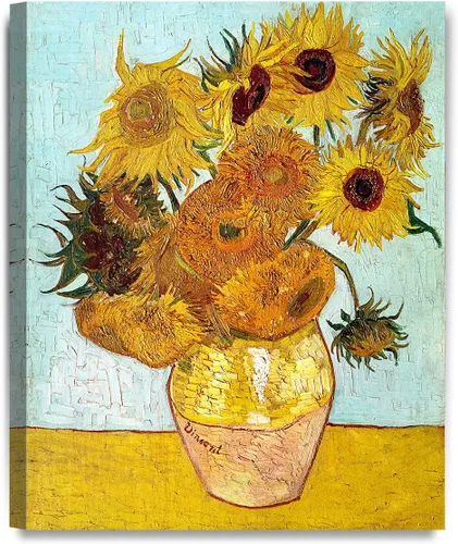 Vista 29 de Serie de pinturas de Vincent Van Gogh (favoritos). Reproducción de arte clásico de Van Gogh, impreso en lienzo, Algodón, Almond Blossom, 16x20