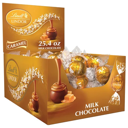 Vista 20 de Lindt Lindor - Trufas de chocolate extra oscuro 60 %, caramelo de chocolate negro con centro de trufa suave y derretida, ideal para regalar, 5.1
