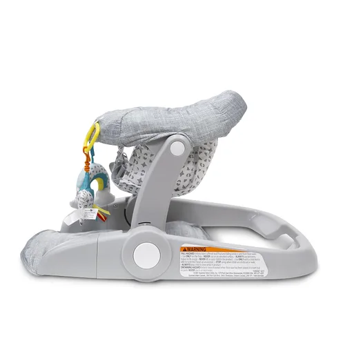 Vista 4 de Bright Starts - Asiento de piso de 2 posiciones para aprender a sentarse (gris jaspeado), sienta a tu bebé en esta silla ajustable para actividades