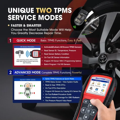 Vista 5 de Autel MaxiTPMS TS508WF KIT Herramienta de programación TPMS, con $300 8PCS Sensor y 4PCS válvulas, 2026 WiFi Ver de TS508 TS501 PRO TS408S TS601
