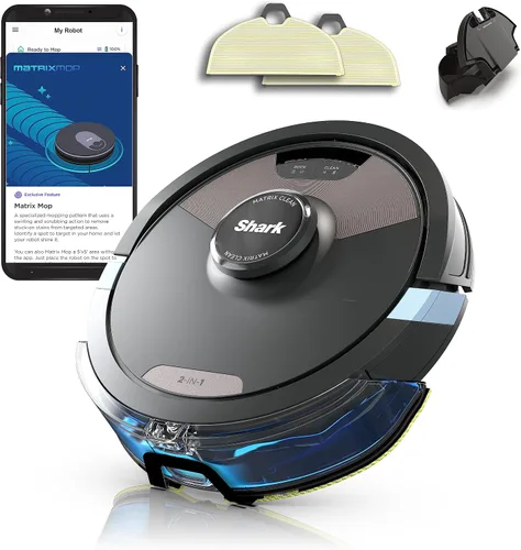Vista 13 de Shark PowerDetect Robot Aspiradora con base autovaciante con tecnología NeverStuck, limpieza profunda automática en alfombras y suelos duros