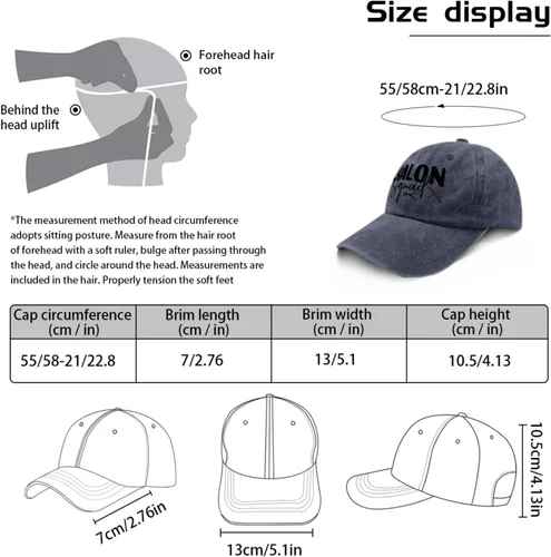 Vista 3 de KEHUASW Hats for Men Pair Scissors Salon Squads Cowgirl Hats Women Mountain hat Gifts for Him Cool Caps Suitable for Beach