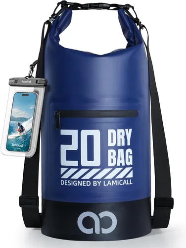 Vista 12 de Lamicall Bolso Seco Pequeño, Bolso Impermeable - [Duradero y Flotante] Bolso a Prueba de Agua de 1.32/2.64/5.28/7.92/10.56 galones con Funda